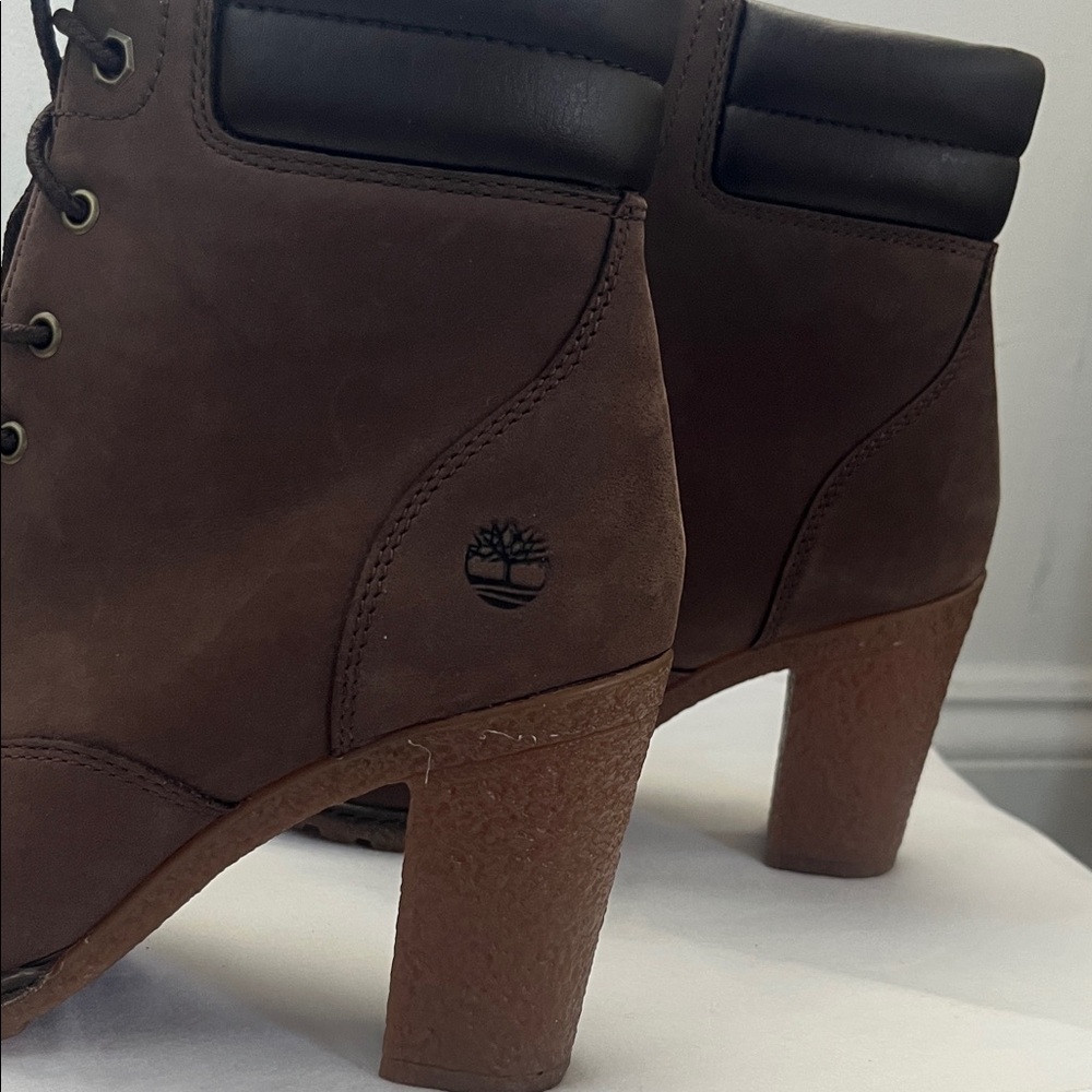 Timberland Women's Dark Brown Heeled Boots - Picture 2 of 7